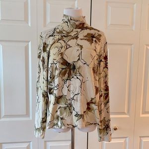 Vintage silk knit turtleneck sweater XL